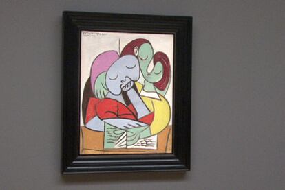 'Femmes lisant (Deux Personnages)',  de Pablo Picasso, expuesta en la casa de subastas Sotheby's de Nueva York.