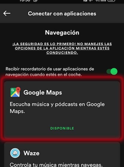 Google Maps en Spotify