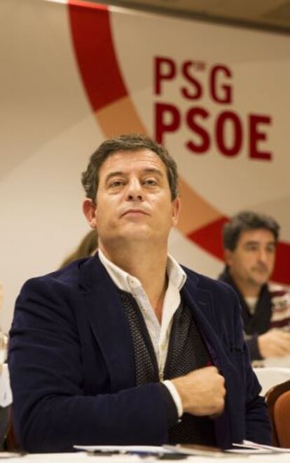 Besteiro, este sábado durante el Comité Nacional del PSdeG.