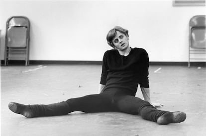 Mijail Baryshnikov ensayando en Nueva York en 1980.