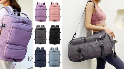 En Temu se pueden adquirir accesorios de viaje como esta mochila con capacidad total de 35 litros.