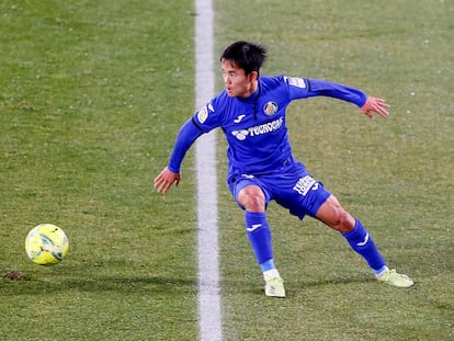 Kubo, en el partido contra el Elche.