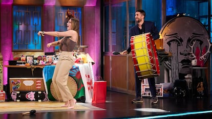 Melody con David Broncano en su visita a 'La revuelta' en febrero de 2025.