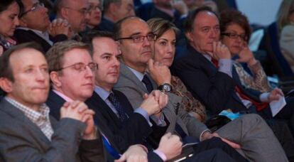 El rector de la Universidad, Manuel Palomar, junto a la alcaldesa de Alicante, Sonia Castedo en la presentación de Unimooc Aemprende.