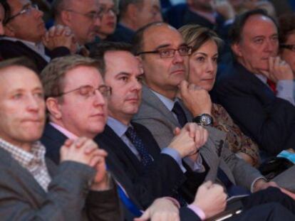 El rector de la Universidad, Manuel Palomar, junto a la alcaldesa de Alicante, Sonia Castedo en la presentaci&oacute;n de Unimooc Aemprende.