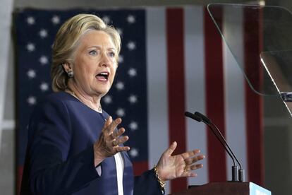 La candidata demócrata Hillary Clinton durante un acto de campaña en Pittsburgh, Pensilvania, el 4 de noviembre.
