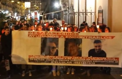 A protest in Naples demanding the return of the missing men.