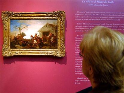 Al fondo, <i>La riña en el Mesón del Gallo, </i>de Goya.