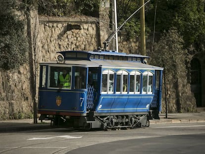 El Tramvia Blau recorre un trayecto de 1.200 metros 