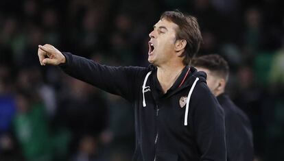 Lopetegui, en el derbi ante el Betis. 