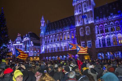 La Grand Place de Brussel·les, dimecres a la nit.