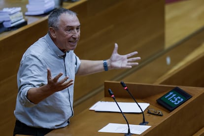 El diputado de Comproms Joan Baldov, en el pleno del pasado viernes en Les Corts