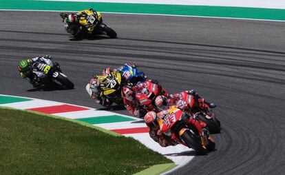 Un momento de la carrera de MotoGP en Mugello.