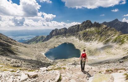 Rugged descend from the High Tatra Summit, Slovakia