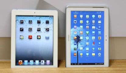 El iPad 2 y la tableta Galaxy de Samsung.