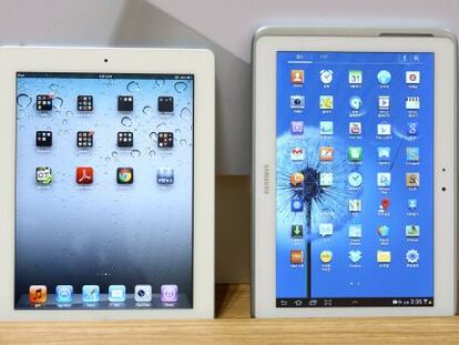El iPad 2 y la tableta Galaxy de Samsung.