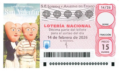 Décimo del Sorteo Extraordinario de 'San Valentín' del sábado 14 de febrero de 2026