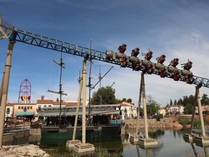 Port Aventura en la seva primera jornada de reobertura, aquest dissabte. 