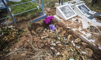 Tumba de Erley Monroy, en San Vicente del Caguán