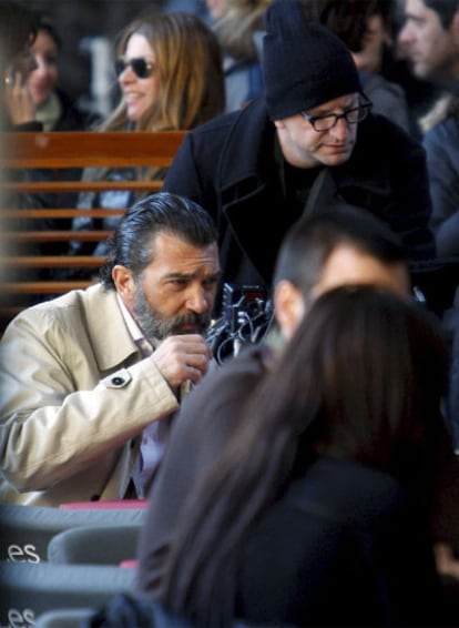 El actor Antonio Banderas junto al cineasta Steven Soderbergh