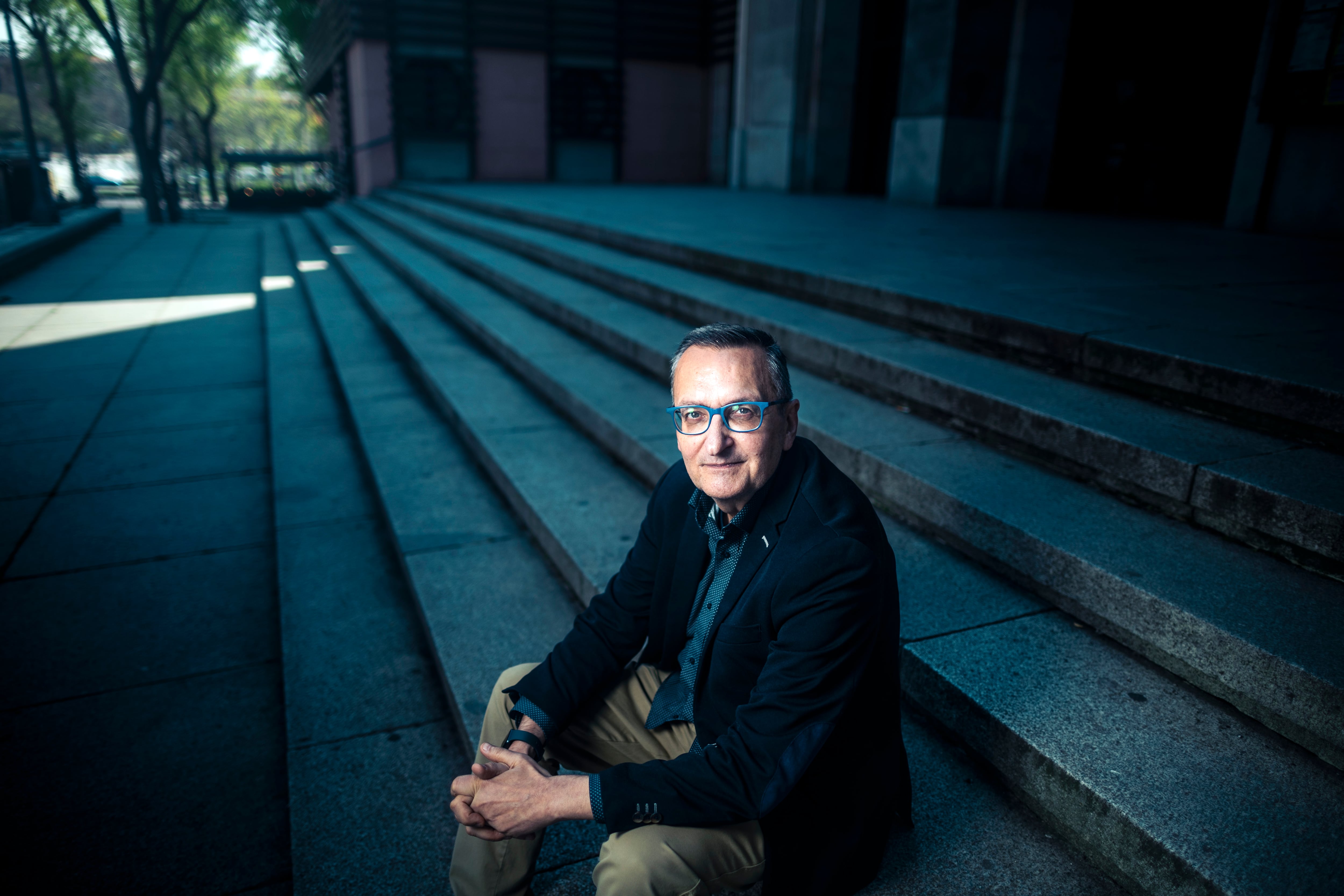 El escritor Salvador Gutiérrez Solís, en Madrid.