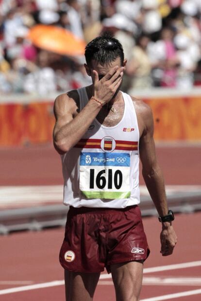 Paquillo, tras quedar séptimo en los 20 kilómetros de Pekín 2008.