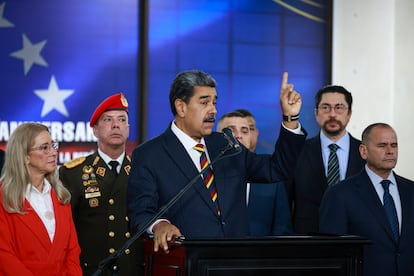 Nicolás Maduro habla durante una conferencia de prensa en Caracas, el 9 de agosto.