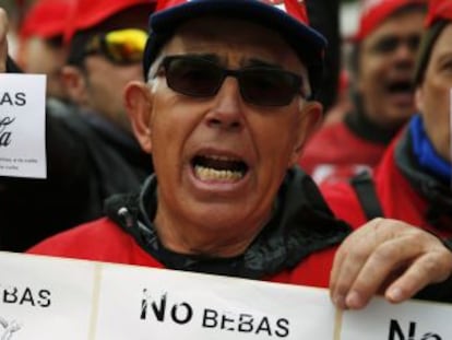 Trabajadores de Coca-Cola protestan contra el ERE el a&ntilde;o pasado.