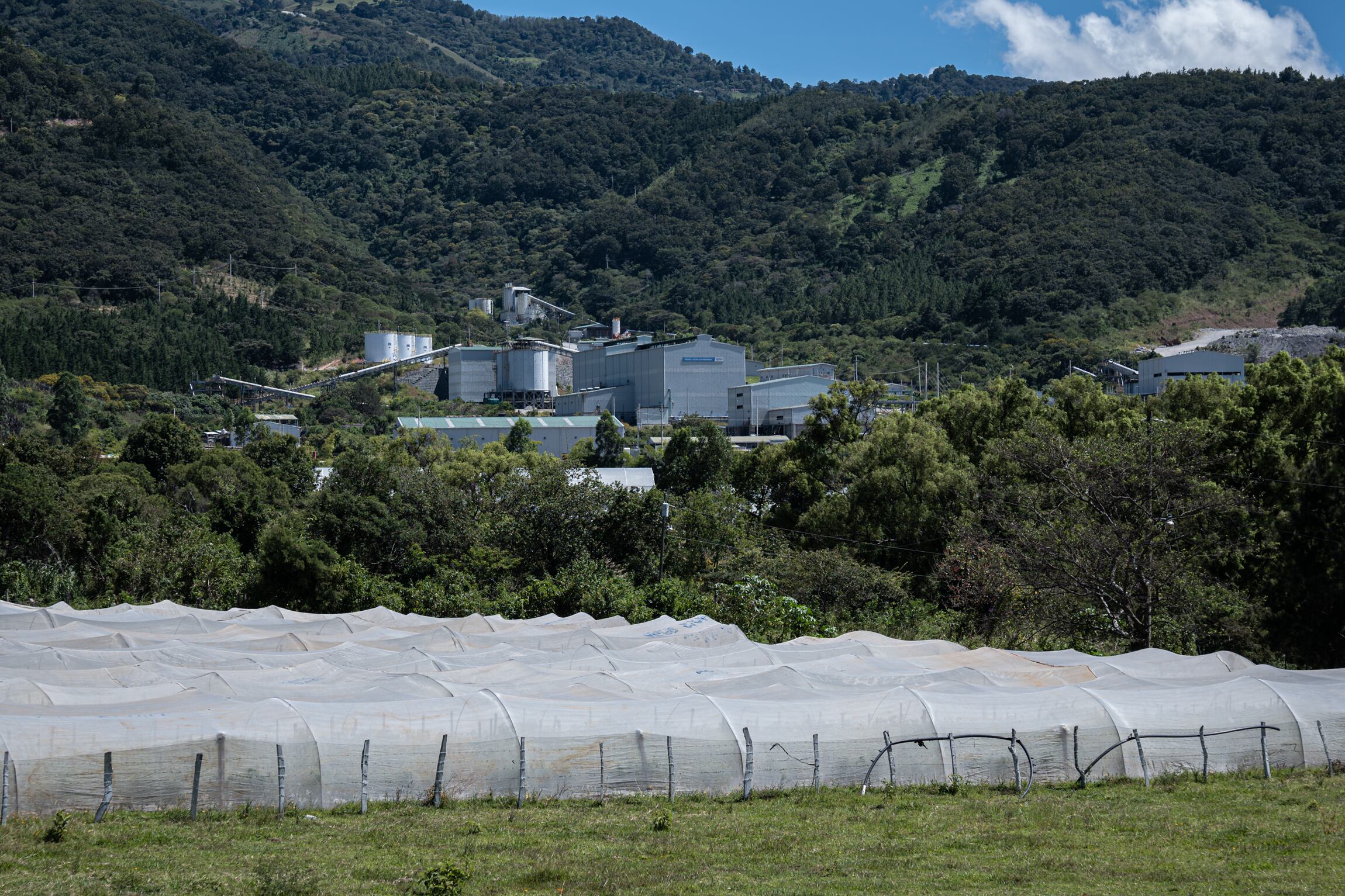 Vista de la mina El Escobal, propiedad de Pan American Silver, en San Rafael las Flores, el 29 de octubre de 2024.