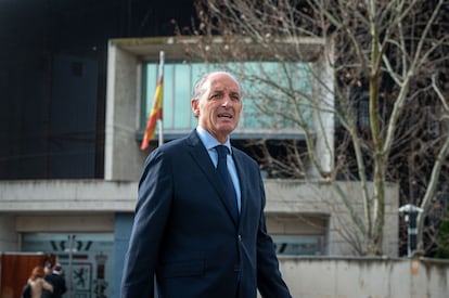 Francisco Camps, expresidente de la Generalitat Valenciana, a su llegada a la Audiencia Nacional, el pasado marzo.