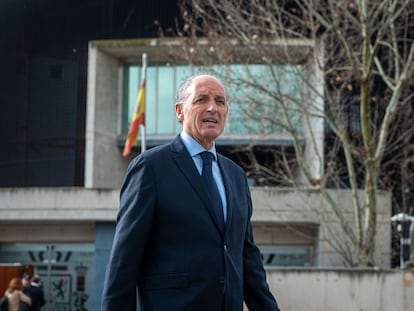 Francisco Camps, expresidente de la Generalitat Valenciana, a su llegada a la Audiencia Nacional, el pasado marzo.