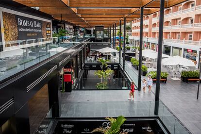 The main walkway at The Duke Shops, a shopping center in Adeje, on the island of Tenerife.