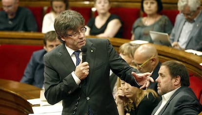 El &#039;president&#039; Carles Puigdemont, durante la sesi&oacute;n de control al &#039;Govern&#039;.