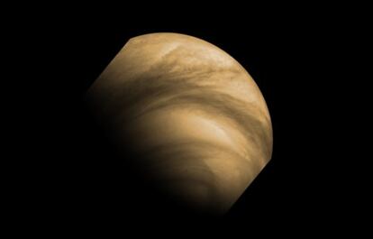 Capa alta de nubes en Venus fotografiada por la sonda autom&aacute;tica &lsquo;Venus Express&rsquo;