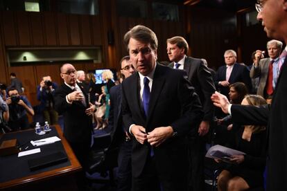 Brett Kavanaugh, este martes en el Senado.