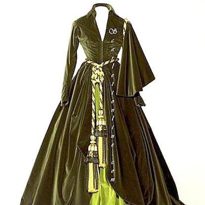 El vestido cortina que llevaba Vivien Leigh en su papel de Scarlett O'Hara en "Lo que el viento se llevó".