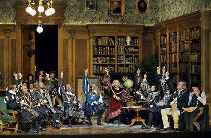 Fotografía facilitada por el Festival Bayreuth del ensayo de la obra 'Los maestros cantores de Núremberg'.
