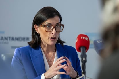 La alcaldesa de Santander, Gema Igual, durante una rueda de prensa en octubre de 2024.