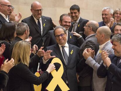 El nou president de la Generalitat, Quim Torra, al Parlament.