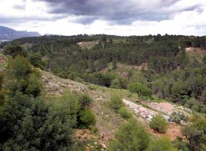 Una vista de los terrenos de La Serreta, en La Nucia.