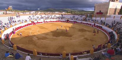 Plaza de toros de la localidad pacense de Barcarrota, el 22 de octubre de 2020.