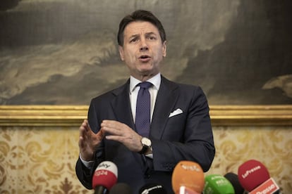 El primer ministro de Italia, Giuseppe Conte