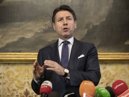 El primer ministro de Italia, Giuseppe Conte