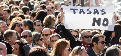 Manifestación en Málaga el pasado noviembre contra de la ley de tasas judiciales.