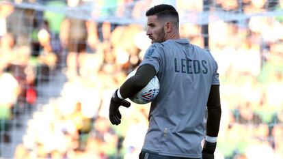 Kiko Casilla, durante un entrenamiento con el Leeds en 2019.