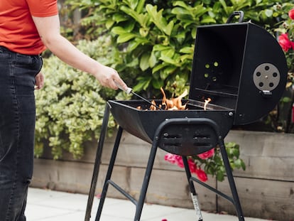 set chimenea con briquetas, encendedores de carbón, set encendido barbacoa Amazon, accesorios para barbacoas, cocinar con carbón, encender barbacoa