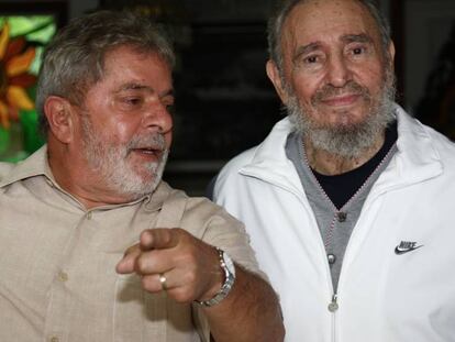 Lula e Fidel em Havana, em foto do Facebook do brasileiro.