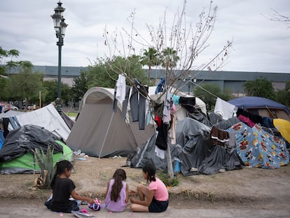 Campamento de migrantes en Reynosa, Tamaulipas, el pasado 4 de mayo.