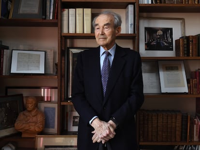 Robert Badinter, en París, en febrero de 2022.