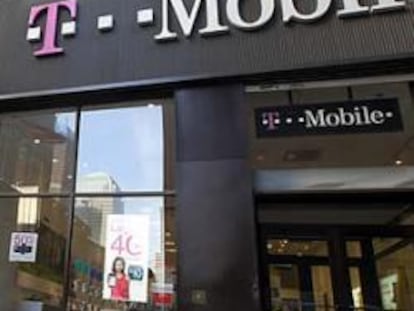 Fachada de un tienda de T-Mobile en Nueva York